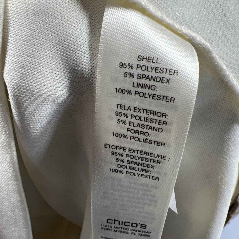 Chicos Women's Dress‎ Size Large Pencil V Neck Stretch Lined Sleeveless Back Zip - Picture 5 of 8